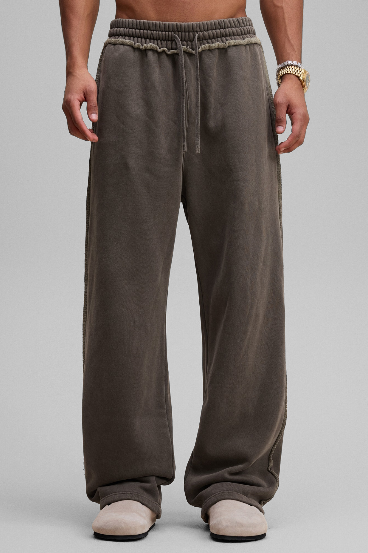 RAW | RIPPED-HEM SWEATPANTS