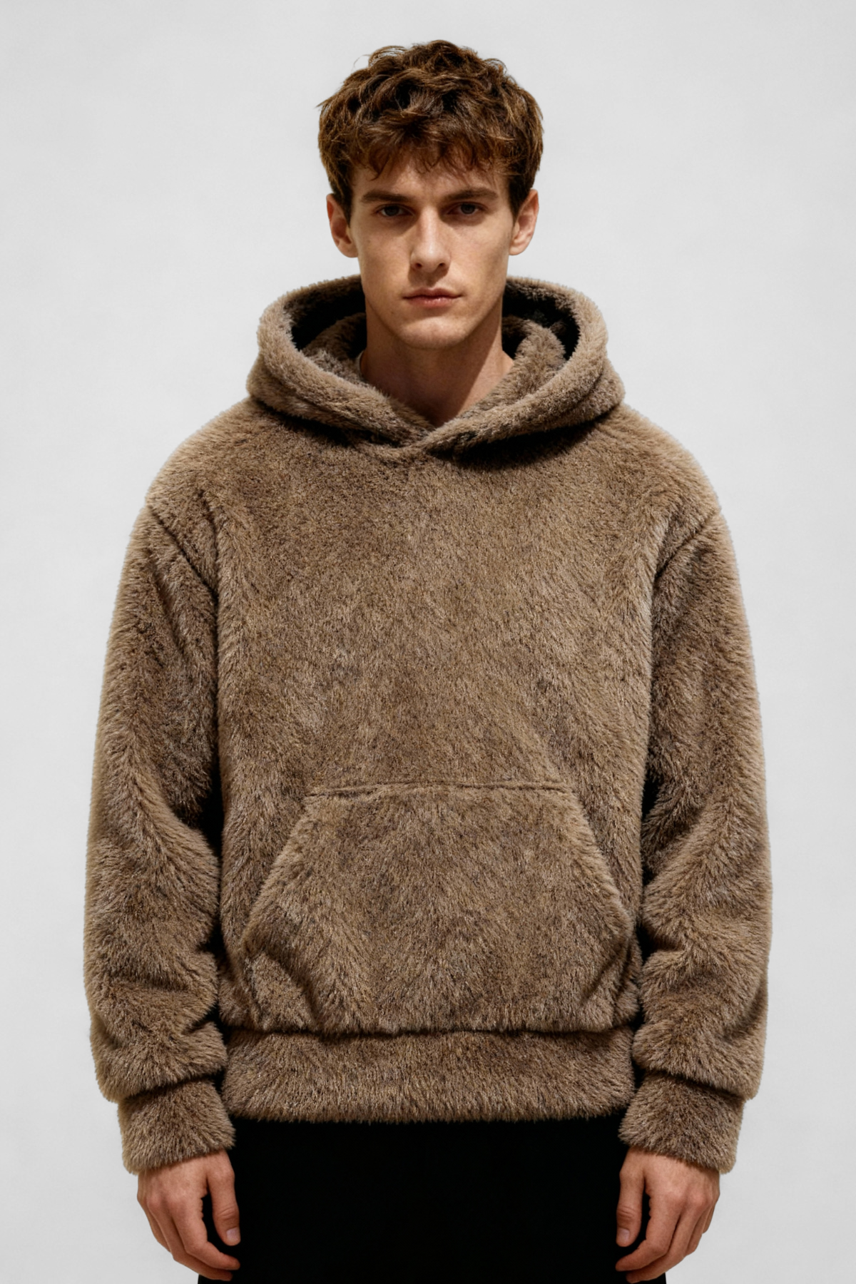 TEDDY | FUZZY PULLOVER HOODIE