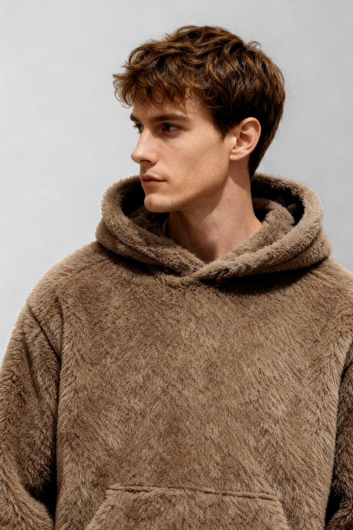 TEDDY | FUZZY PULLOVER HOODIE