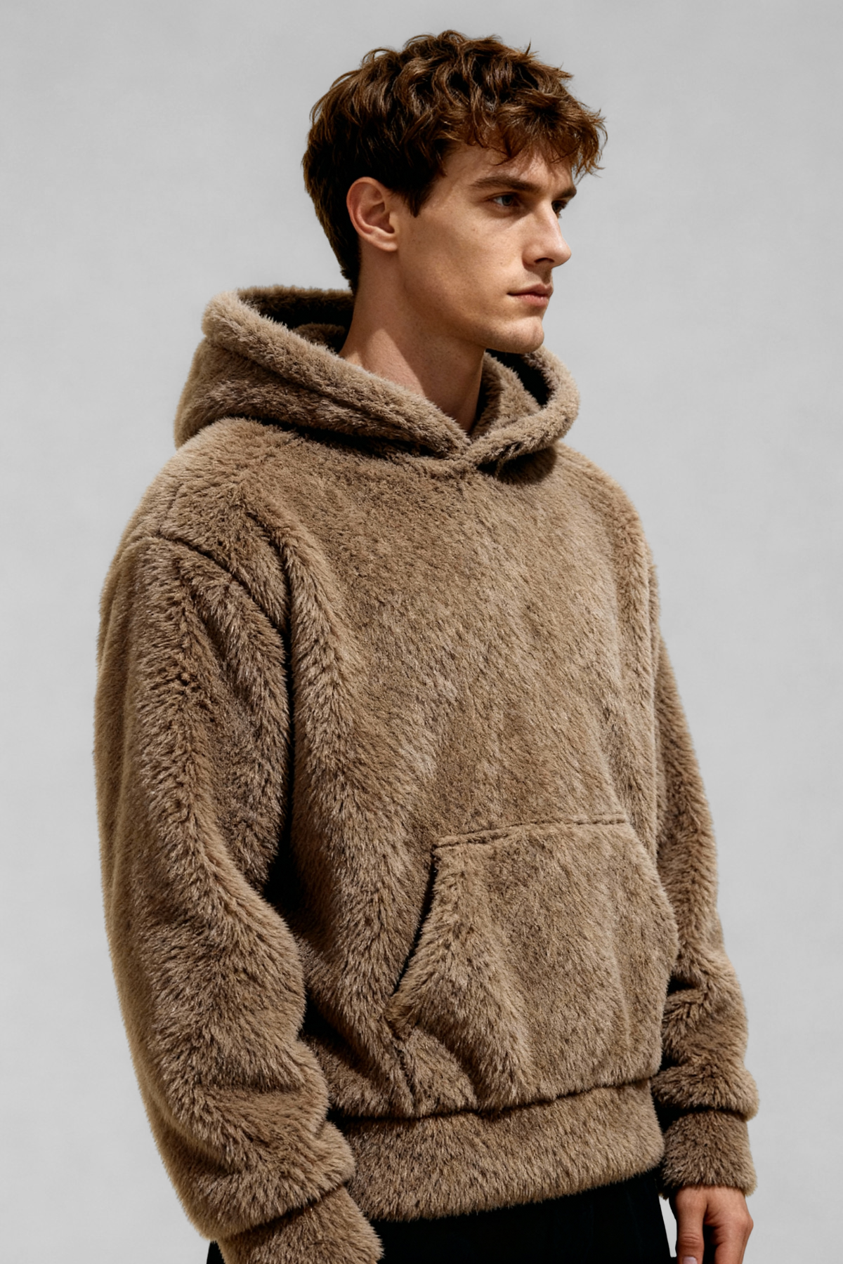 TEDDY | FUZZY PULLOVER HOODIE