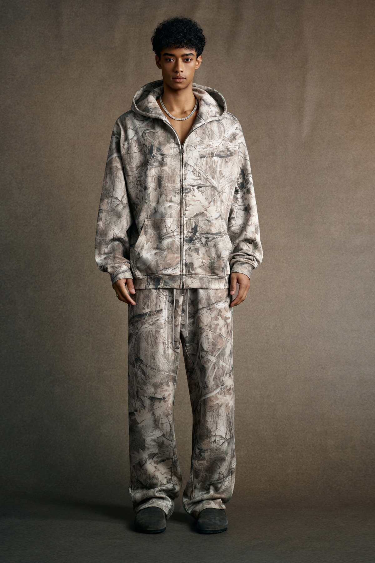 CAMO | FULL-ZIP OVERSIZED HOODIE