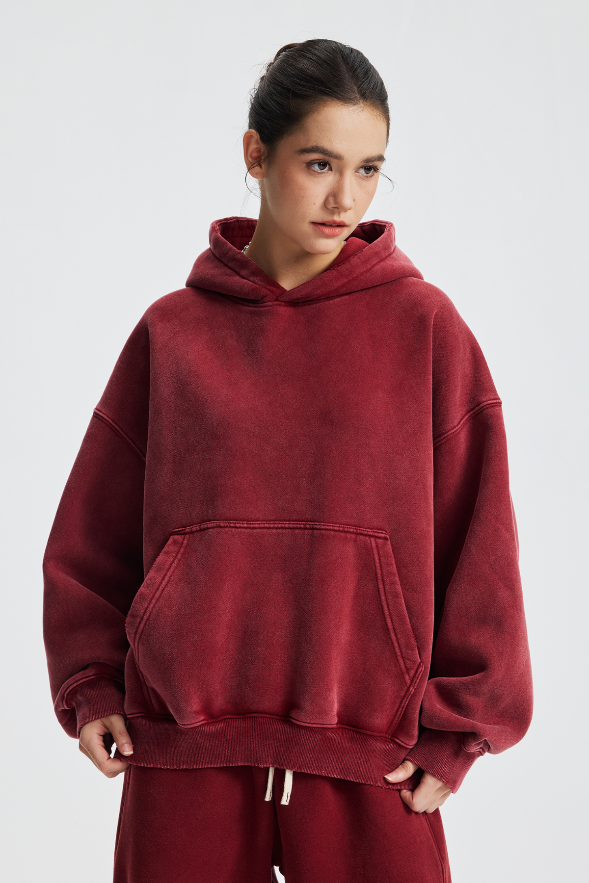 RAZE | ACID-WASH DISTRESSED HOODIE