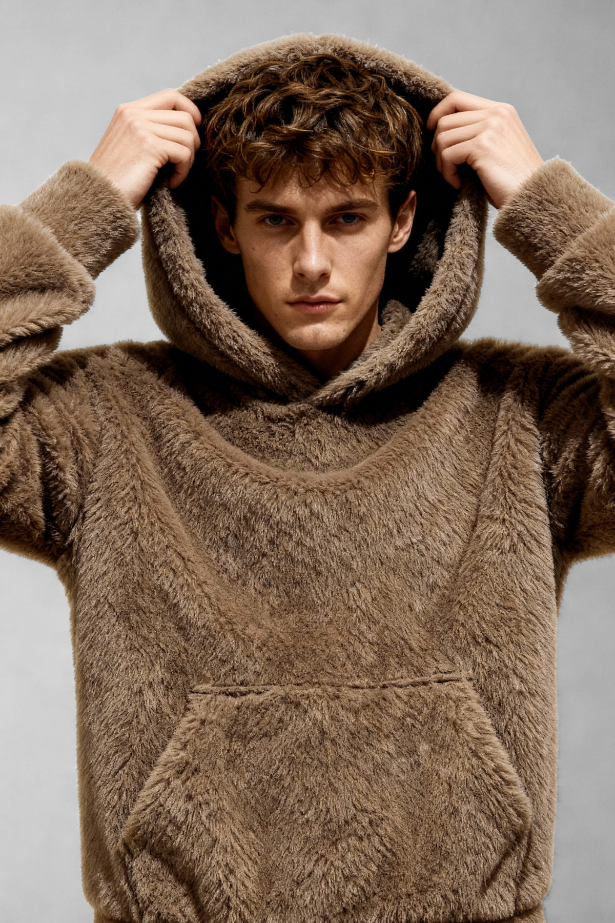 TEDDY | FUZZY PULLOVER HOODIE