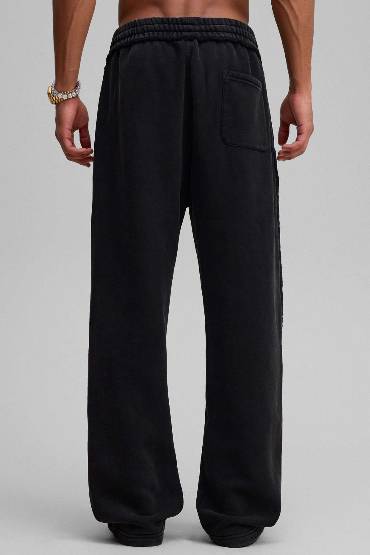 RAW | RIPPED-HEM SWEATPANTS