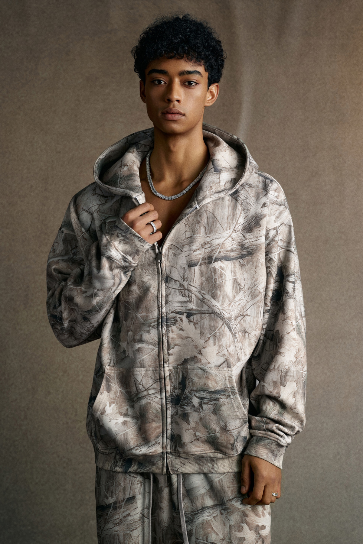 CAMO | FULL-ZIP OVERSIZED HOODIE