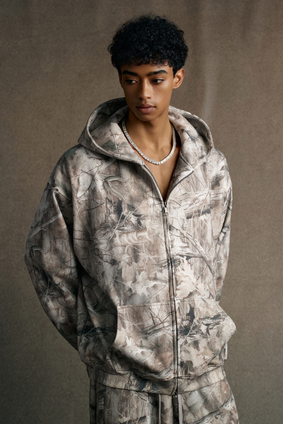 CAMO | FULL-ZIP OVERSIZED HOODIE